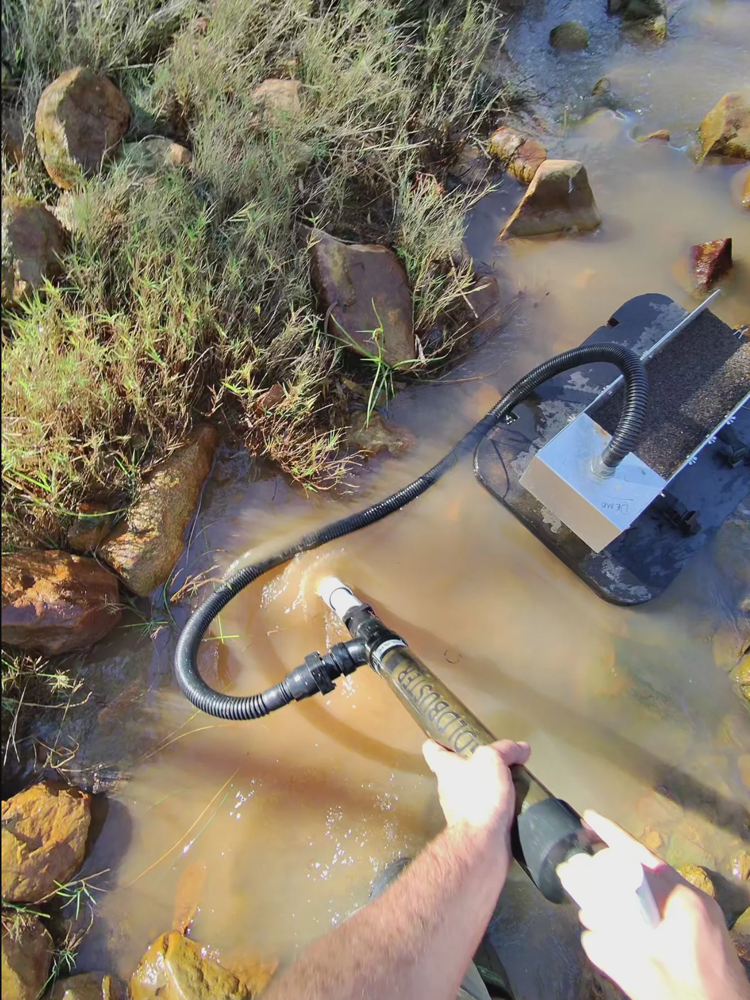 GoldBuster Floating gold dredge you can use just about anywhere