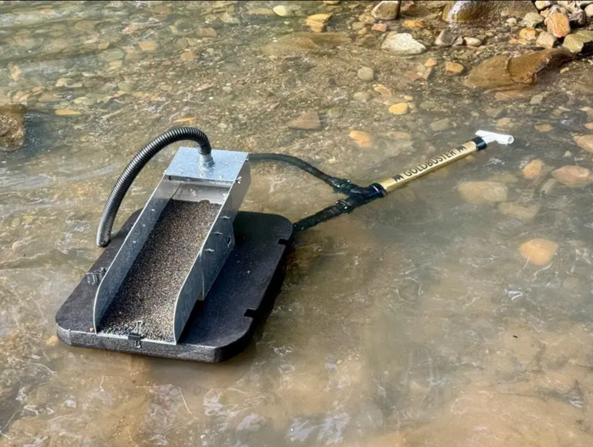 GoldBuster Floating gold dredge you can use just about anywhere