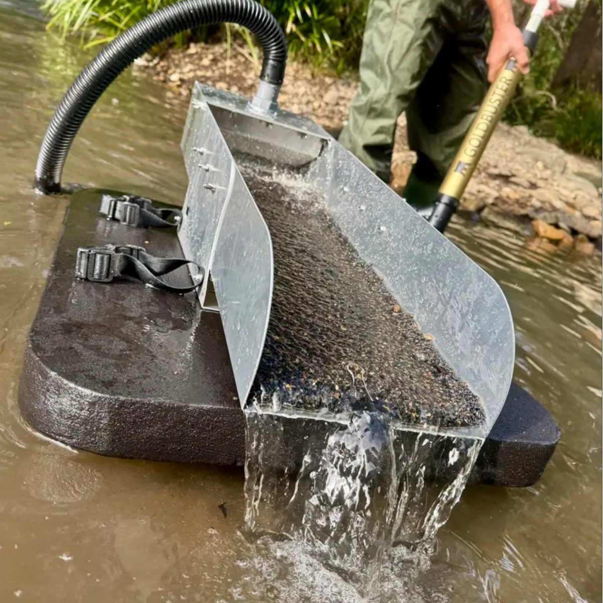 GoldBuster Floating gold dredge you can use just about anywhere