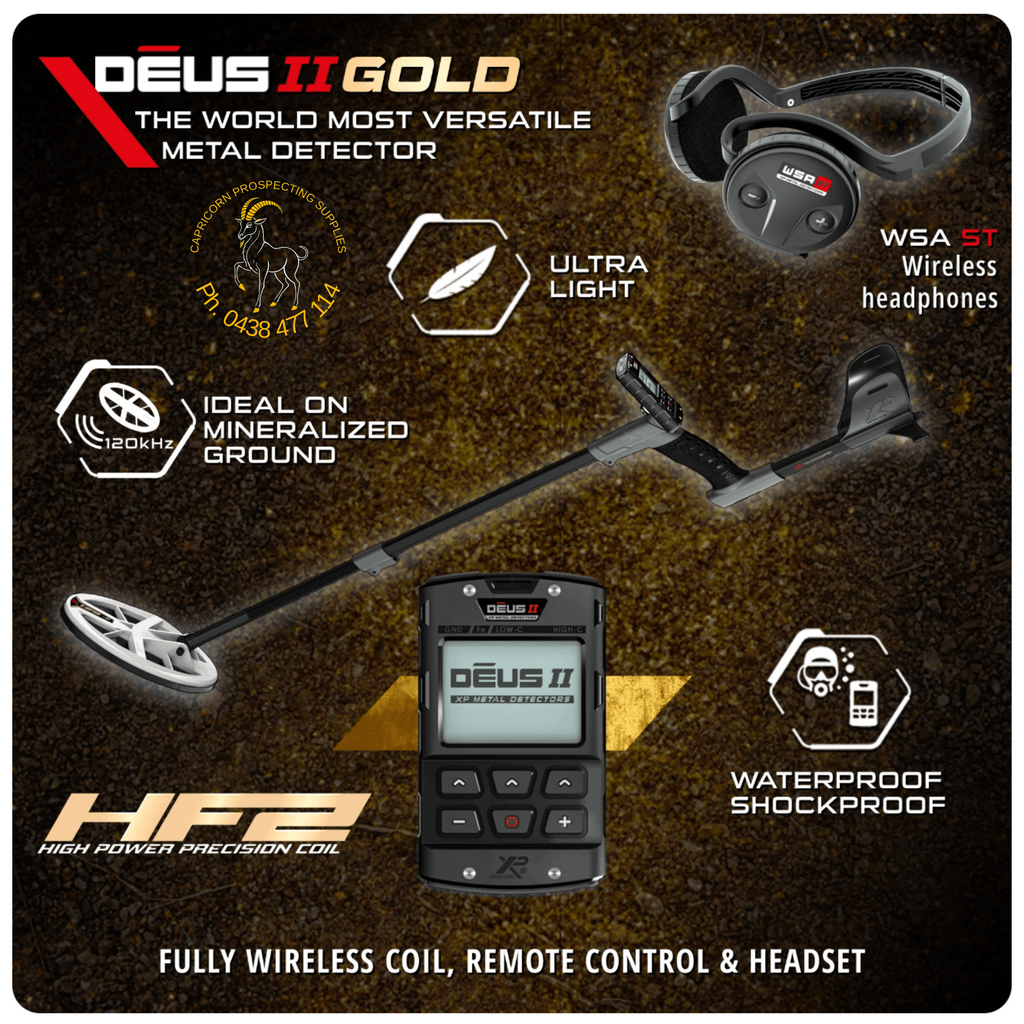 XP DEUS II GOLD (RC, HF2 coil, WSA ST)